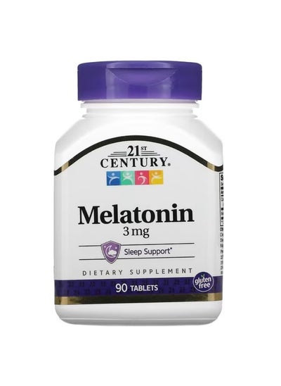 Buy 21st Century, Melatonin, 3 mg, 90 Tablets in Saudi Arabia