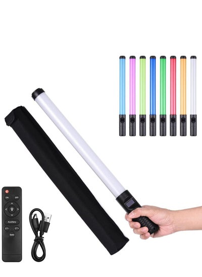 Buy Handheld RGB Tube LED Video Light Stick  3000k-6500k Dimmable 9-Color Light, Atmosphere Light, Camera Light  Built-In Battery And Remote Control, OLED Display  Suitable for Various Scenes in Saudi Arabia