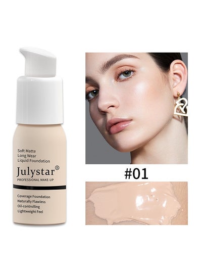 اشتري Matte Non-Porous Foundation, Oil Control Foundation, Coverage Foundation, 30ml Classic Ivory #01 في السعودية