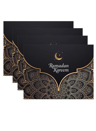Buy 6 Piece Ramadan Kareem Placemats Black & Gold in UAE