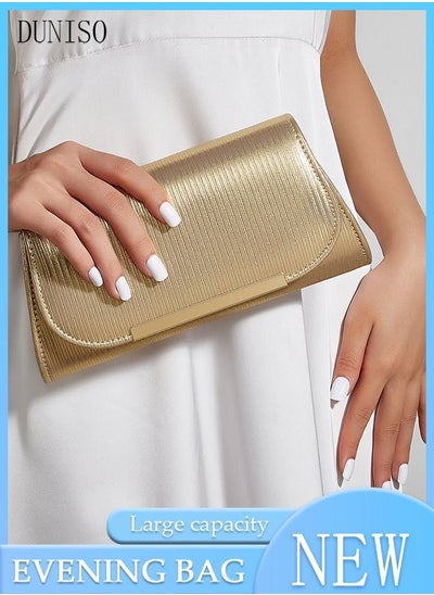 اشتري Women Glitter Evening Clutch Purse Sparkling Luxurious Envelope Handbag With Detachable Chain For Wedding Formal Cocktail Party في الامارات