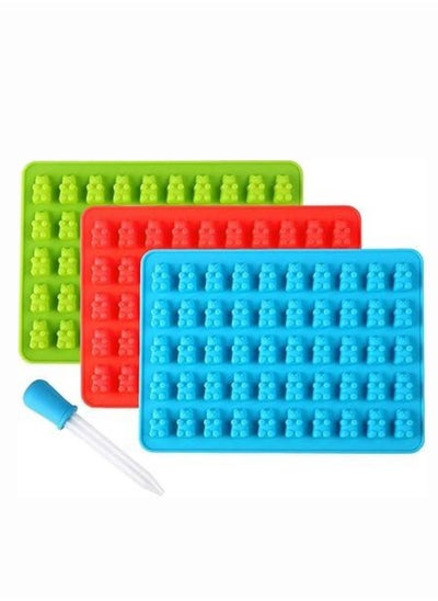 Buy 1pc 50 cavities silicone gummy candy molds with extra dropper in Egypt