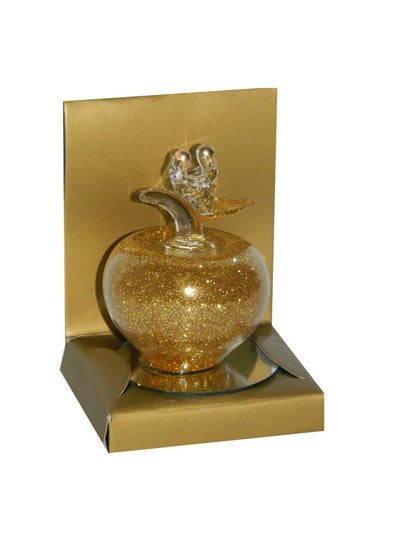 Buy Glass Deco Apple Shape Golden in UAE