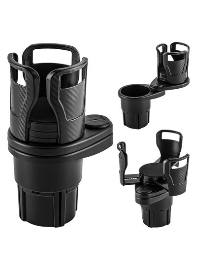 Buy Car Cup Holder, Car Cup Holder Expander with 360 Degree Rotating Adjustable Base, 2 in 1 Dual Cup Holder Expander for Car, Adjustable Size Drink Holder Compatible with Most Cars and Bottles in Saudi Arabia