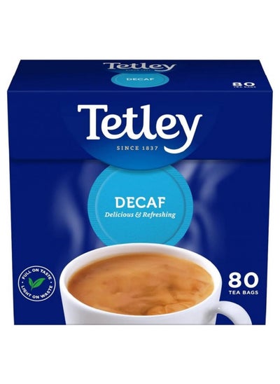 Buy 1 X Tetley Tea Bags Decaffeinated 80 250g in UAE