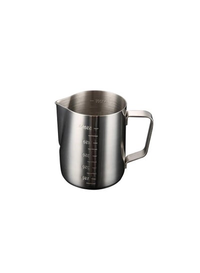 Buy Silver color stainless steel milk frother jug 900ml in Egypt