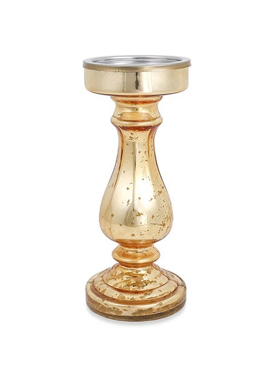 Buy Fest Candle Holder, Gold - 10.3x24 cm in UAE