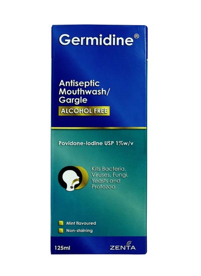 Buy Germidine Antiseptic Mouthwash-Gargle Alcohol Free 125 ml in UAE