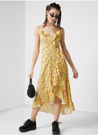 اشتري V-Neck Floral Printed Dress في الامارات