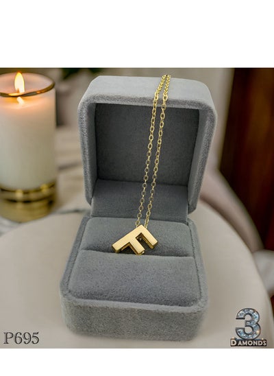 Buy Gold-Plated Alphabet Initial Pendant Necklace - Personalized Jewelry in Egypt