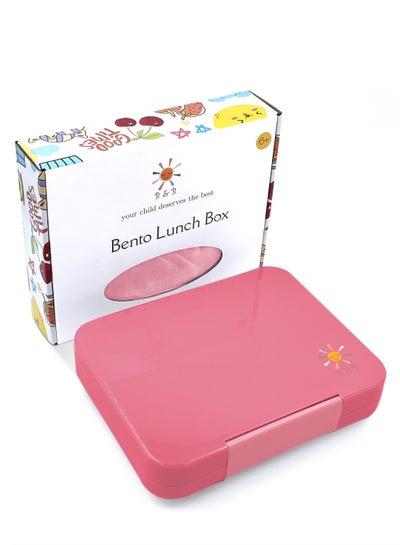 Buy Bento box 4/6 compartments Ideal Portion Sizes Leak-Proof, Bento Lunch Box for Kids Toddlers, Dishwasher Safe, BPA Free Removable Plastic Tray for kids Ages 3 to 7 years in Saudi Arabia