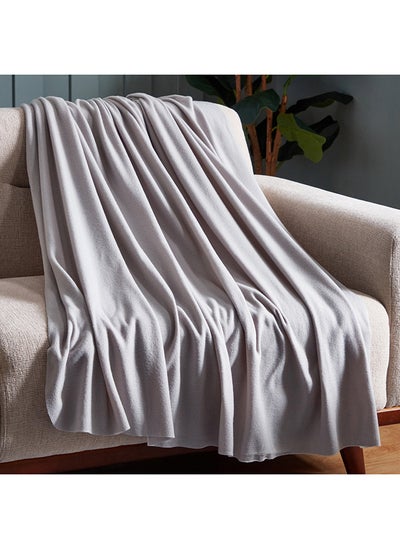 Buy Atlanta Solid Recycled Polar Fleece Twin Blanket 200x150 cm in Saudi Arabia