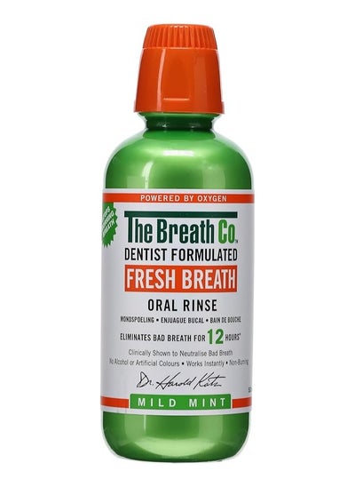 Buy The Breath Co Fresh Breath Oral Rinse  Alcohol-Free Oral Mouthwash for 12 Hours of Fresh Breath - Mild Mint Flavour, 500 ml in UAE