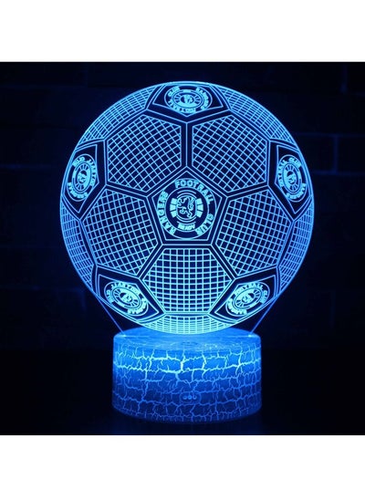 اشتري Five Major League Football Team 3D LED Multicolor Night Light Touch 7/16 Color Remote Control Illusion Light Visual Table Lamp Gift Light Team Rangers Football Club في الامارات