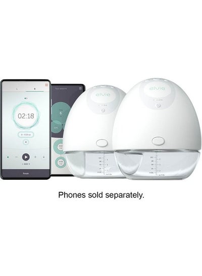 اشتري Elvie Double Electric Wearable Electric Breast Pump White في الامارات