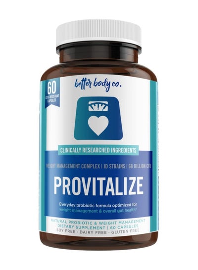 اشتري Better Body Co. Original Provitalize | Natural Menopause Probiotics for Hot Flashes, Night Sweats, Low Energy, Mood Swings, Gut Health. Unique Probiotics Formula - 60 Capsules في الامارات