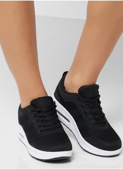 Buy Bubble Detail Sole Knit Sneaker in UAE