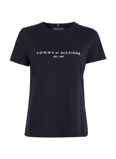 Buy Women's Organic Cotton Logo T-Shirt, Navy in Saudi Arabia