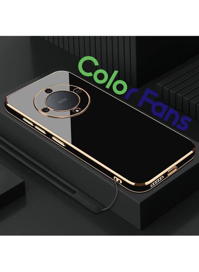 اشتري Mobile Phone Case for Honor X9a 5G 6.67 inch Electroplated Protective Cover Gold-Black في السعودية