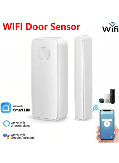 Buy Smart Door Window Open Close Detector, Tuya Wifi Door Sensor Smart life App Control in UAE