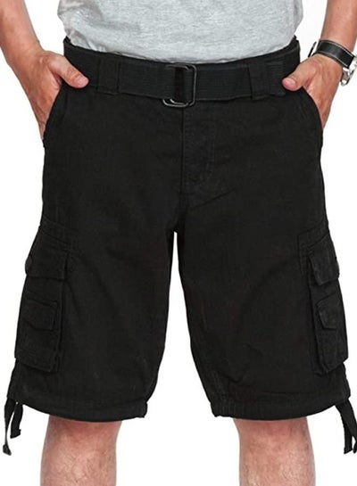 Buy FJACKETS Black Casual Cargo Shorts For Men in UAE