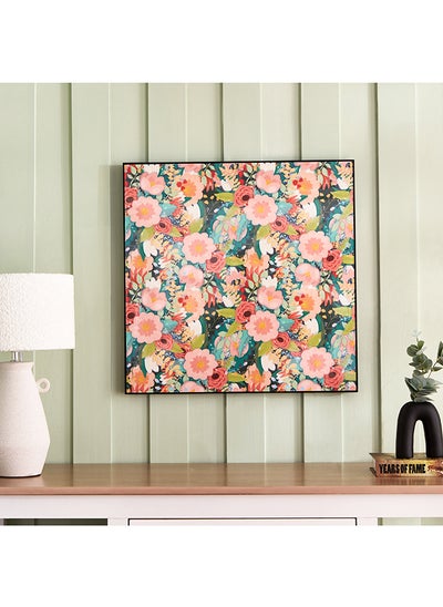 Buy Hampton Flower Framed Picture 60 x 60 x 2.5 cm in UAE