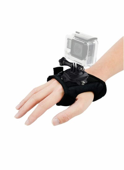 اشتري Wrist Scuba Mount 360 Degree Panoramic Swiveling Hand Glove Style Mounts Palm Strap for GoPro Hero 9 8 7 6 5 4, DJI OSMO Action, Xiaoyi, AKASO Action Camera Outdoor Sports Accessories في الامارات