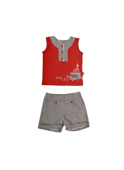 اشتري High Quality Cotton Blend and comfy  Baby Pajama Set " T-Shirt + Printed Short " في مصر