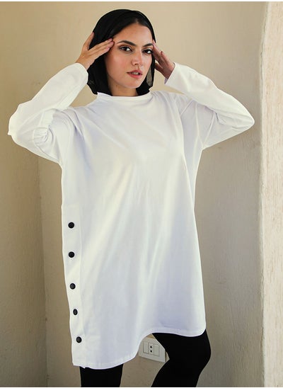 Buy ButtonOff-White For Women in Egypt