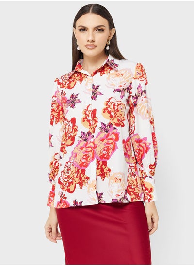 Buy Printed Button Down Shirt in UAE