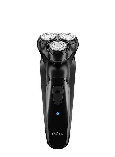 Buy Blackstone-C Electric Shaver with Pop-up Trimmer for Men, 3D Floating Head, 5W Power, Rechargeable Rotary Razor, 90mins Runtime, USB Type-C Charging in UAE