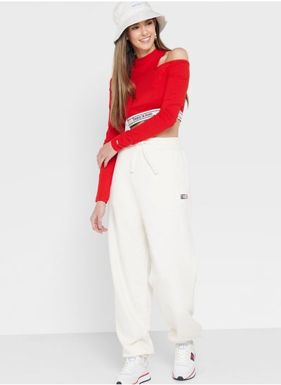 Buy Drawstring Detail Logo Sweatpants in UAE