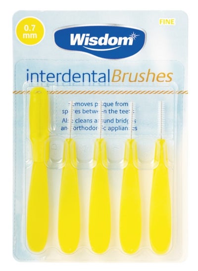 Buy Interdental Brushes - 5 x 0.7mm Yellow in Saudi Arabia