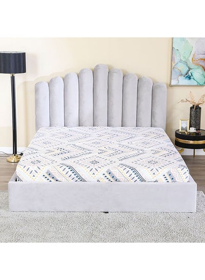 اشتري Paradise Kilim King Fitted Sheet 100% Cotton 144 Thread Count Breathable Bedding Sheet Soft Microfiber Bed Sheets For Bedroom 180x200 cm Multi Color في الامارات