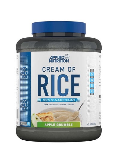 Buy Applied Nutrition Cream of Rice - High Carbohydrate Cream of Rice Supplement, Source of Energy for Breakfast & Snacks, Easy to Digest, Low Sugar, Low Fat, Vegan, 2kg (Apple Crumble) in UAE