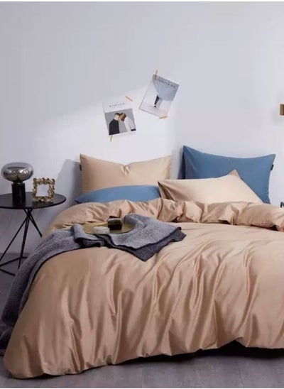 Buy Duvet cover set, Plain Beige Color various sizes in UAE