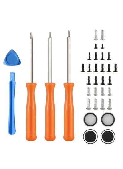 Buy Screws Set for PS5 Xbox Controller, PS5 Controller Repair Kit, T6 and T8 Screwdrivers Phillips and Torx Security Screwdriver with Joystick Covers Compatible with PS5 Xbox in Saudi Arabia