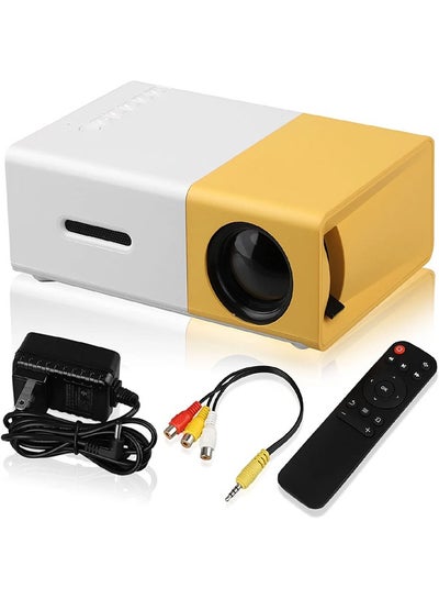 Buy Mini Projector Portable Full HD 1080P Movie Video Projector Support for Kids Gift Home Theater Compatible with Smartphone/Laptop/PS4 in UAE