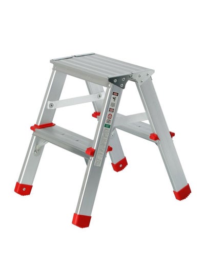 اشتري 2-Step Aluminum Ladder Stool Silver في السعودية