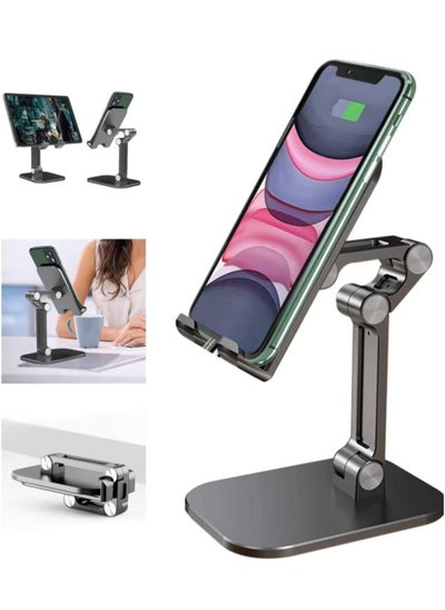 Buy Foldable Portable Cell Phone Stand – Adjustable and Compact (Black) in UAE