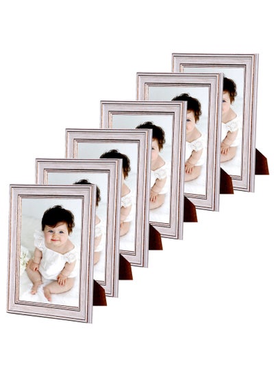 Buy White photo frame 6 x 8 inches, 6 - desk or wall in Egypt