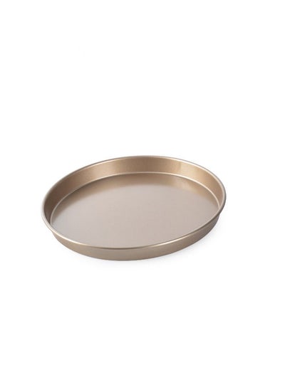 Buy Round Carbon Steel Baking Pan Gold 23.5x2.5cm in Saudi Arabia