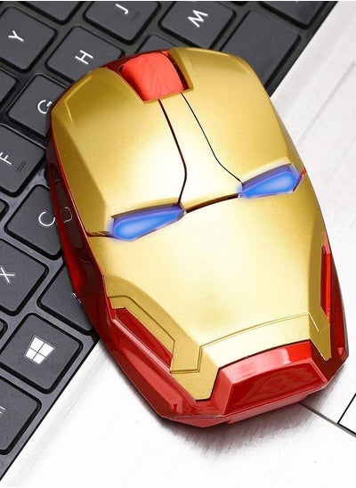 Buy Ergonomic Wireless Mouse, Cool for Iron Man Mouse, 2.4 G Portable Mobile Computer Click Silent Mouse, Mouse Optical Mice with USB Receiver, for Notebook PC Laptop Computer Mac Book in UAE