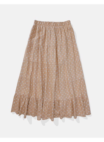 اشتري AE Button-Front Tiered Midi Skirt في مصر