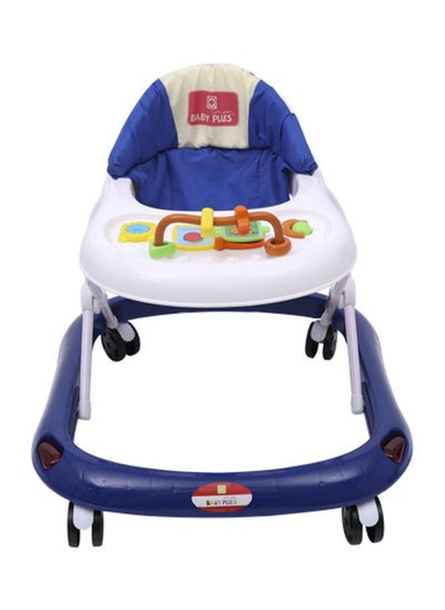 Buy Baby Walker With Toy Tray - Blue/White in UAE