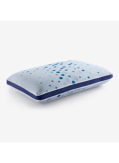 اشتري Latex Plus Regular Pillow - Elite Latex Plus For Comfort And Support. Pamper Your Head And Neck - Knitted Fabric., Blue, Pack of 1 في الامارات