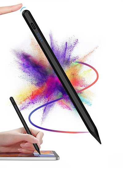 Buy Stylus Pen/Apple Pencil for iPad 10/9th Gen,iPad Pen Compatible with (2018-2022) Apple iPad Pro 11 & 12.9 inch,iPad Mini 6th/5th Gen, iPad Air 3/4/5,iPad 6/7/8th Gen for Writing/Drawing (Black) in Saudi Arabia