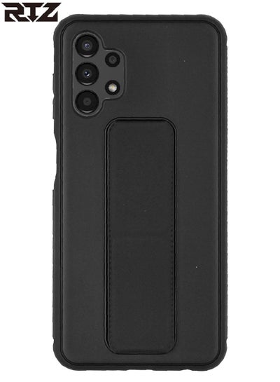 Buy Hand Grip with Stand Case Cover for Samsung A13 4G Black in Saudi Arabia