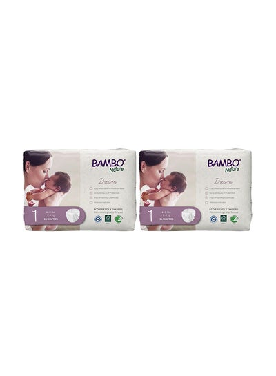Buy Eco-Friendly Diapers Value Pack - Size 1, 2-4Kg - 72pcs in UAE