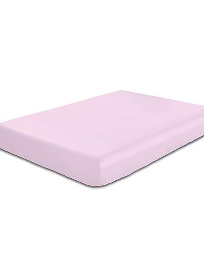 Buy Cotton Home Super Soft Bed Fitted 190x90Cm/75x36Inch, Small Single Size High Quality Polyester Mattress Cover - Extra Soft - Easy Fit Highly Breathable Bedding & Linen Cover Pink in UAE